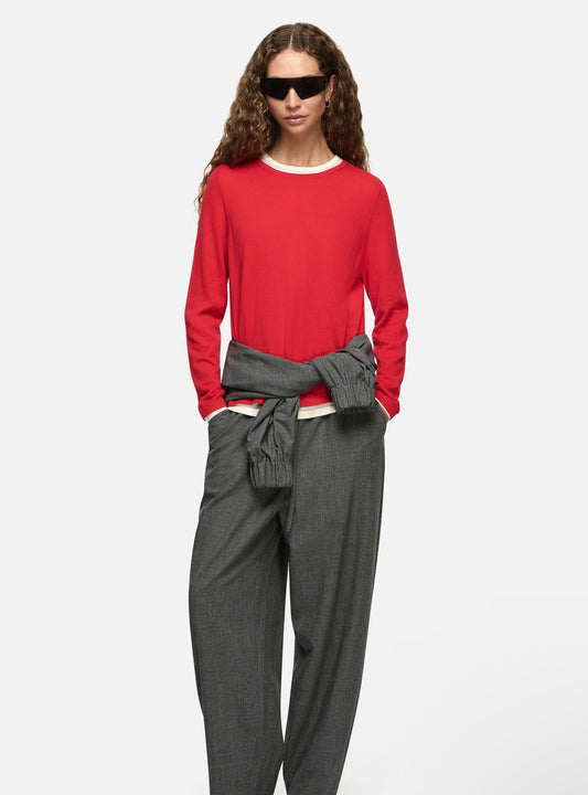 Amber Layered Sweater in Red