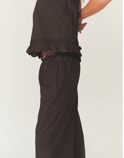 Kristen Cloth Top in Chocolate Brown