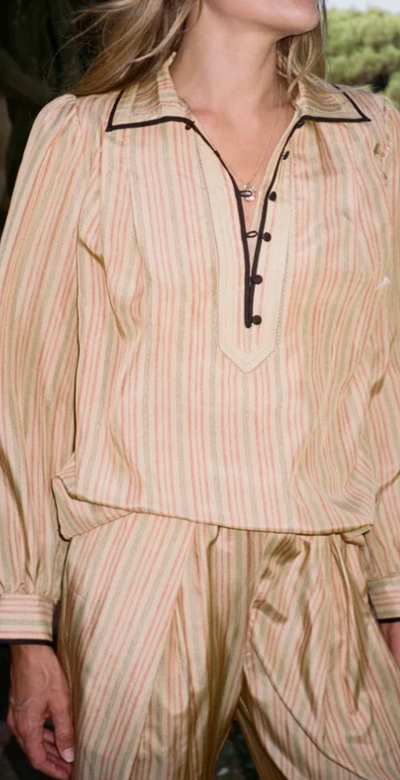 Amia Top in Basque Stripe