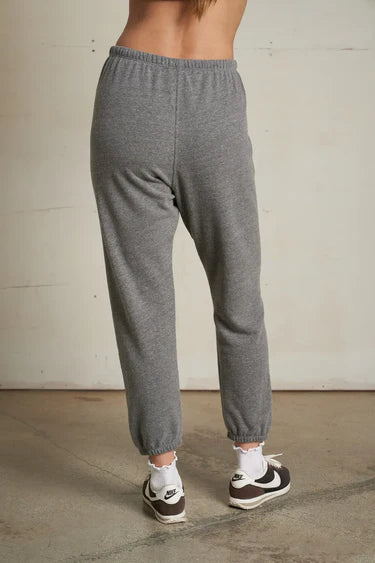 Johnny French Terry Easy Sweatpant in Dark Heather Grey