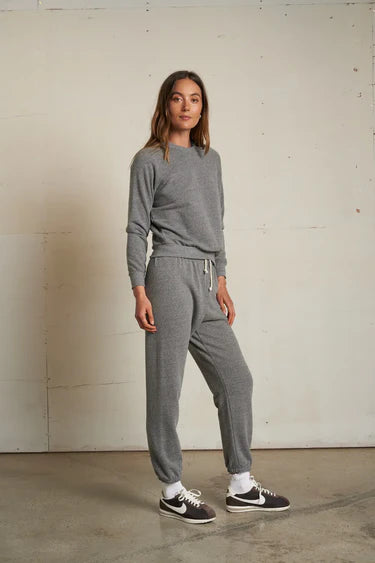 Johnny French Terry Easy Sweatpant in Dark Heather Grey