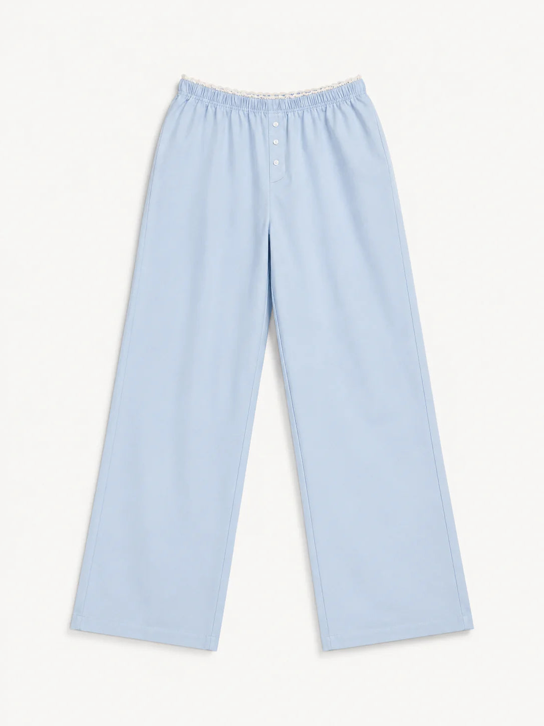 Poplin Cotton Lounge Pant in Blue