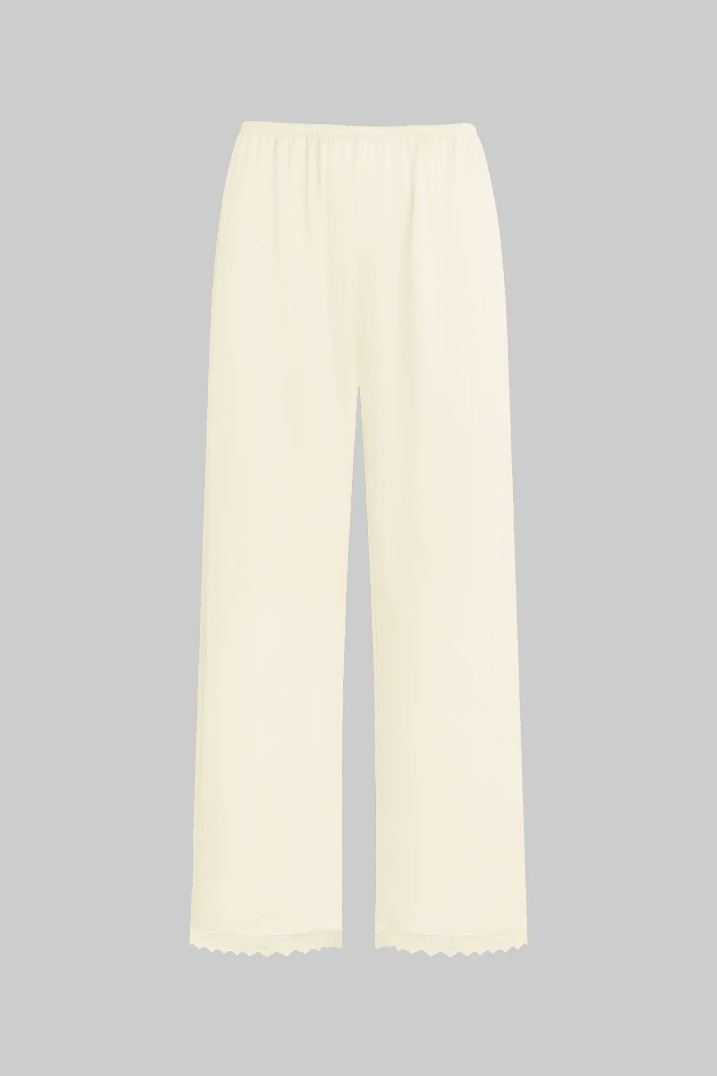 Barb Lace Crop Pant in Creme
