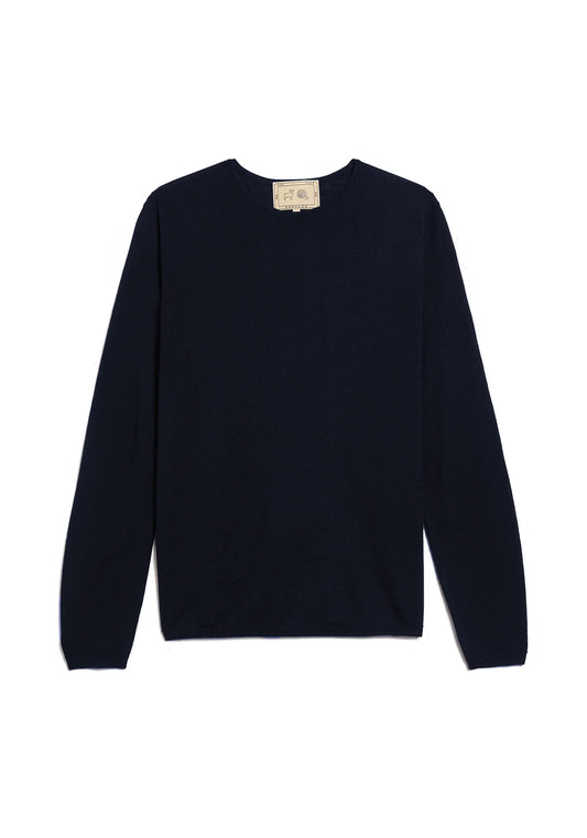 Maeve Superfine Cashmere Sweater in Navy