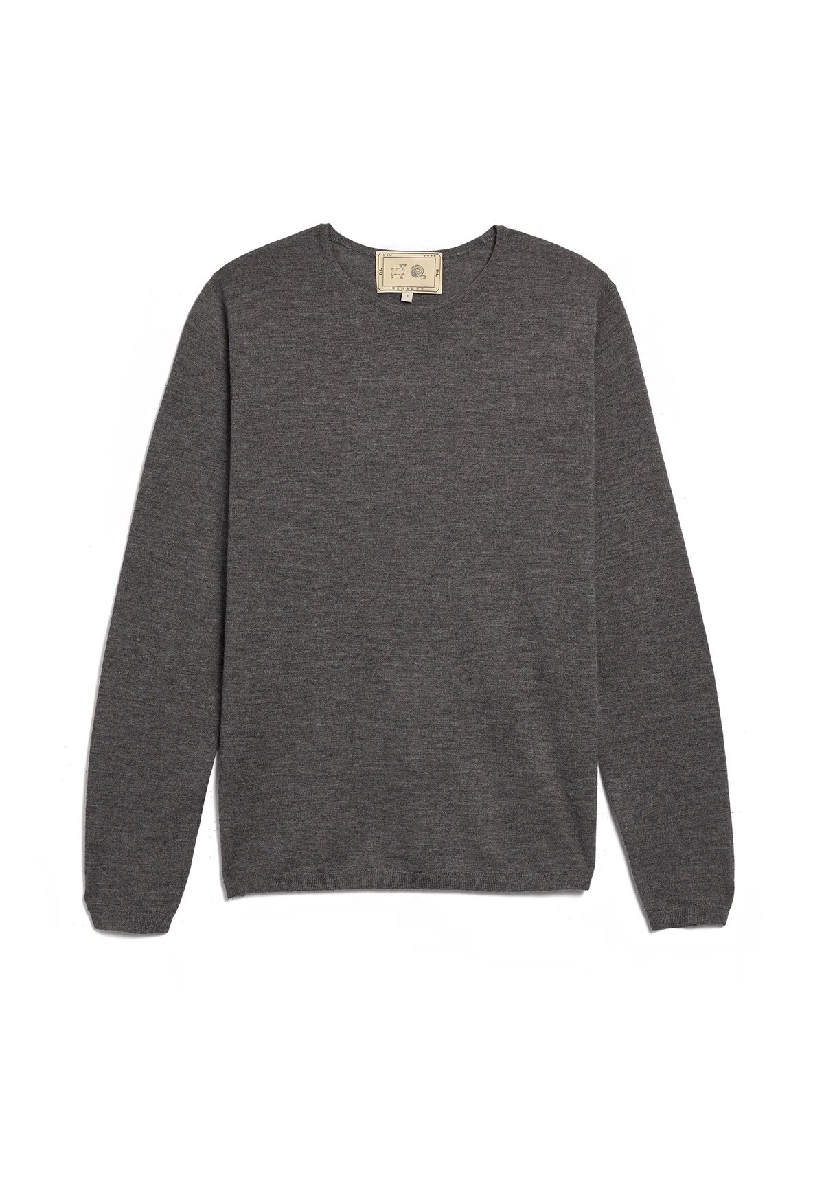 Maeve Superfine Cashmere Sweater in Charcoal Heather
