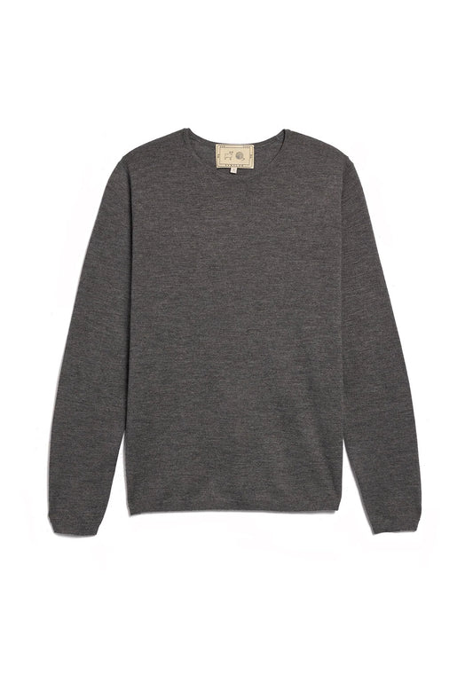 Maeve Superfine Cashmere Sweater in Charcoal Heather