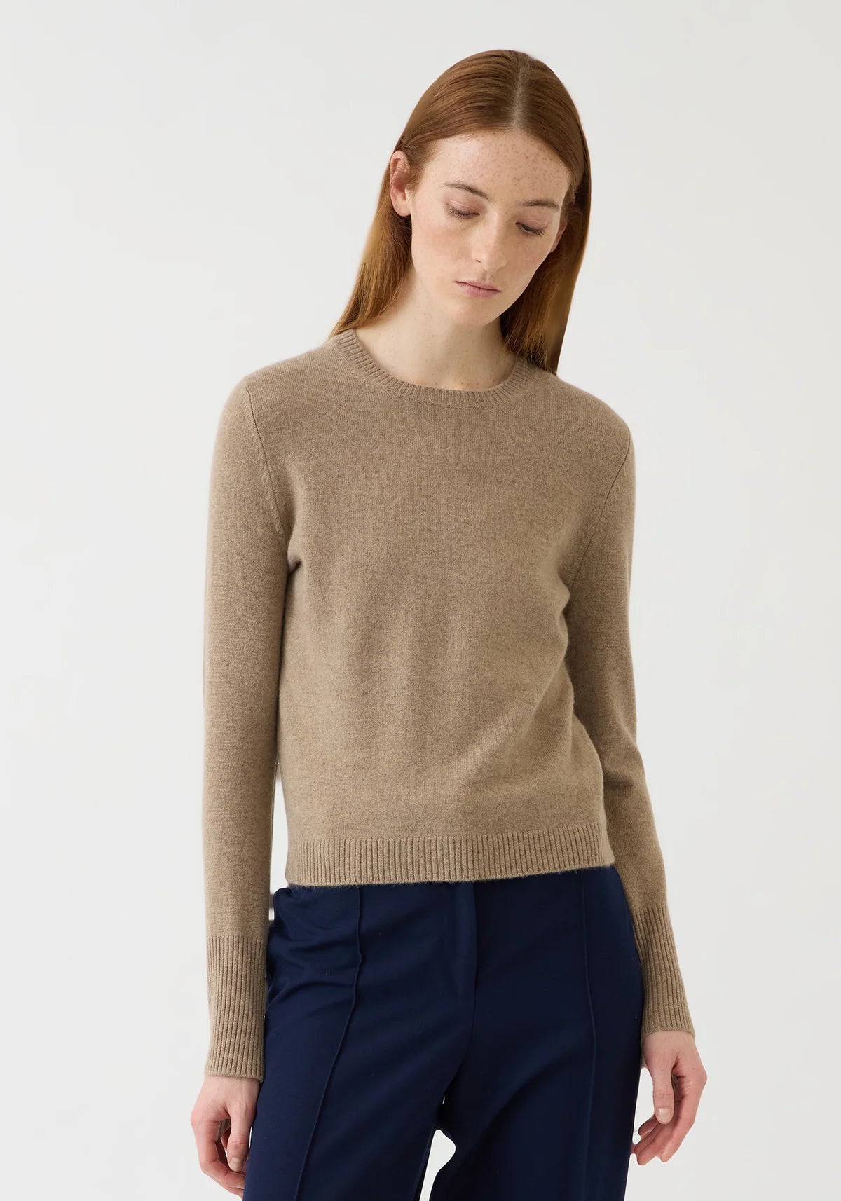 Lyra Cashmere Sweater in Fawn