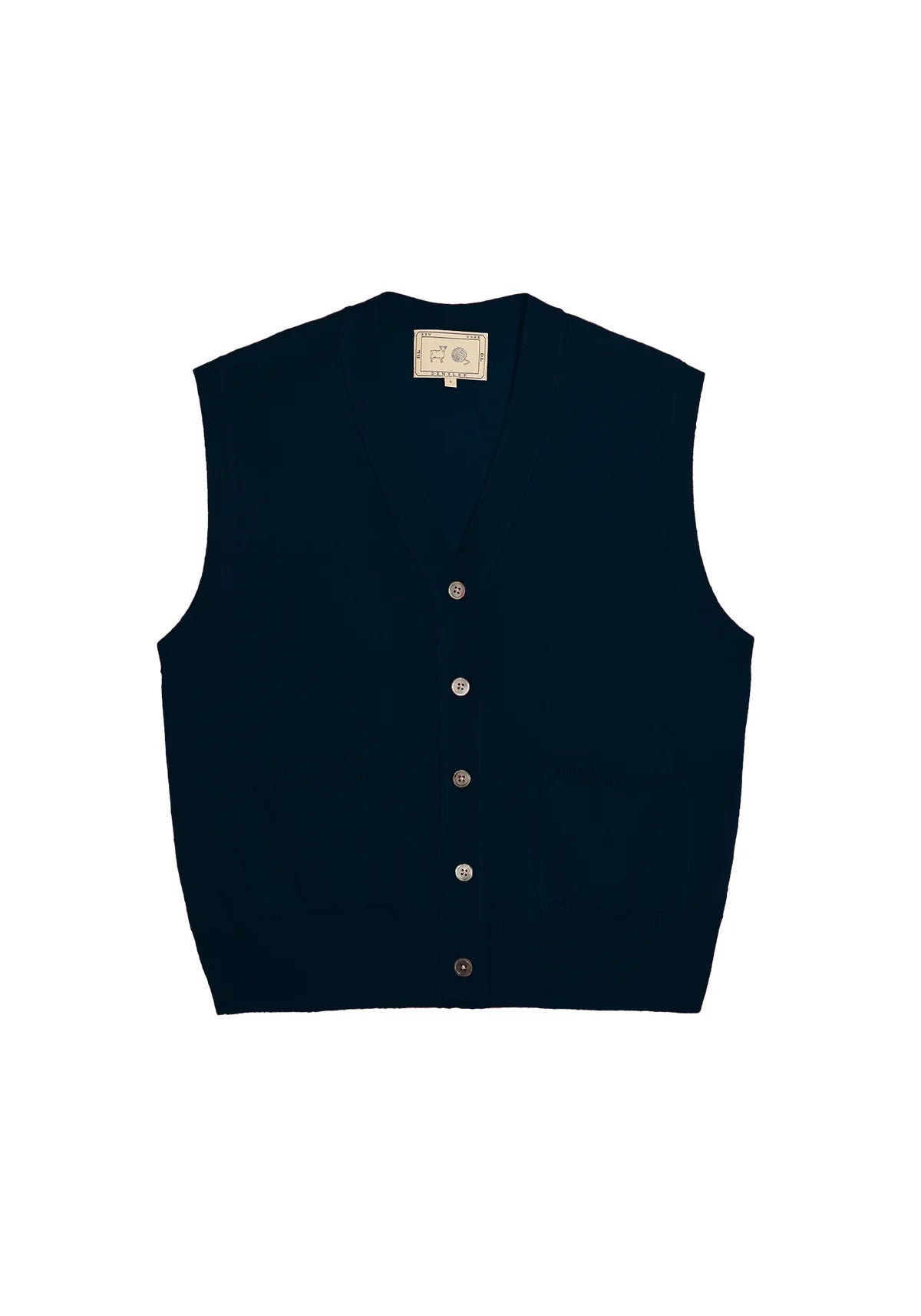 Juni Cashmere Vest in Navy