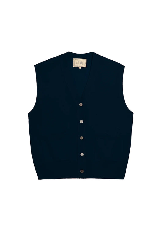 Juni Cashmere Vest in Navy
