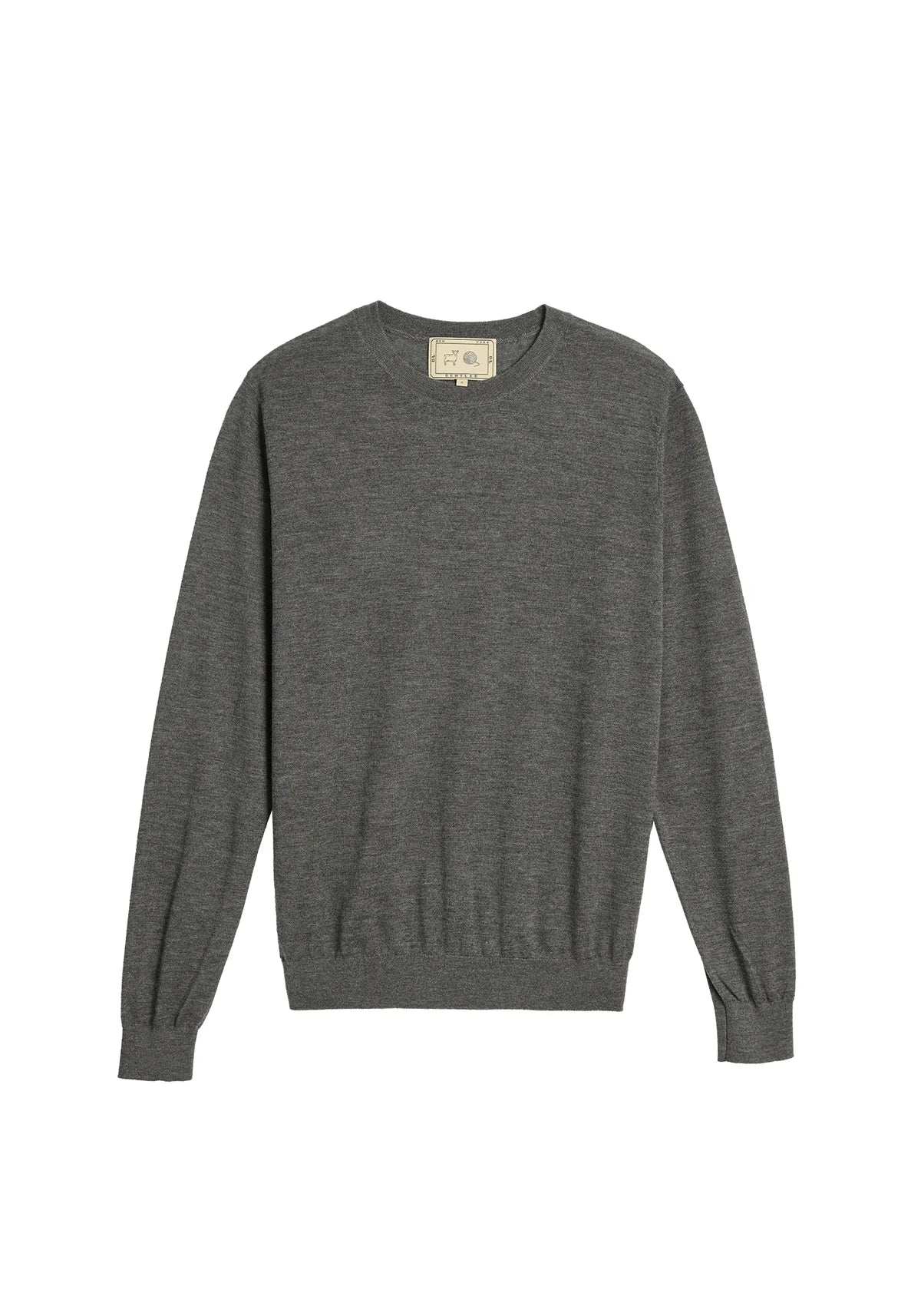 Chisha Superfine Cashmere Sweater in Charcoal Heather