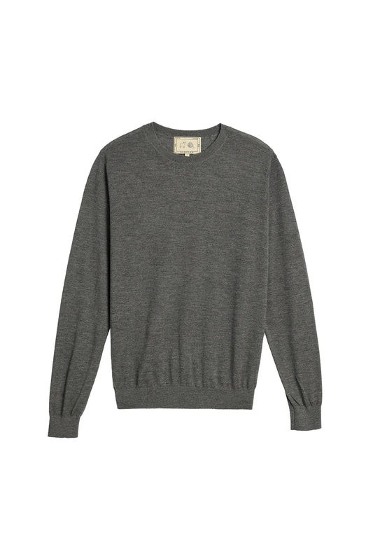 Chisha Superfine Cashmere Sweater in Charcoal Heather