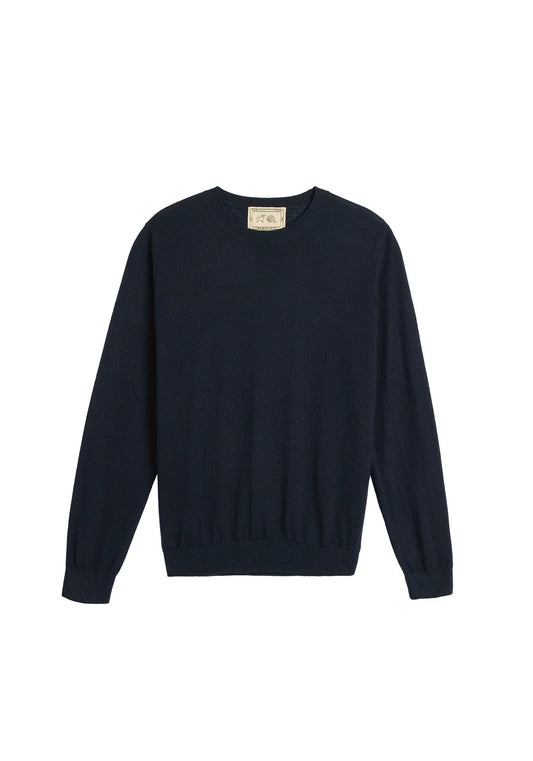 Chisha Superfine Cashmere Sweater in Navy
