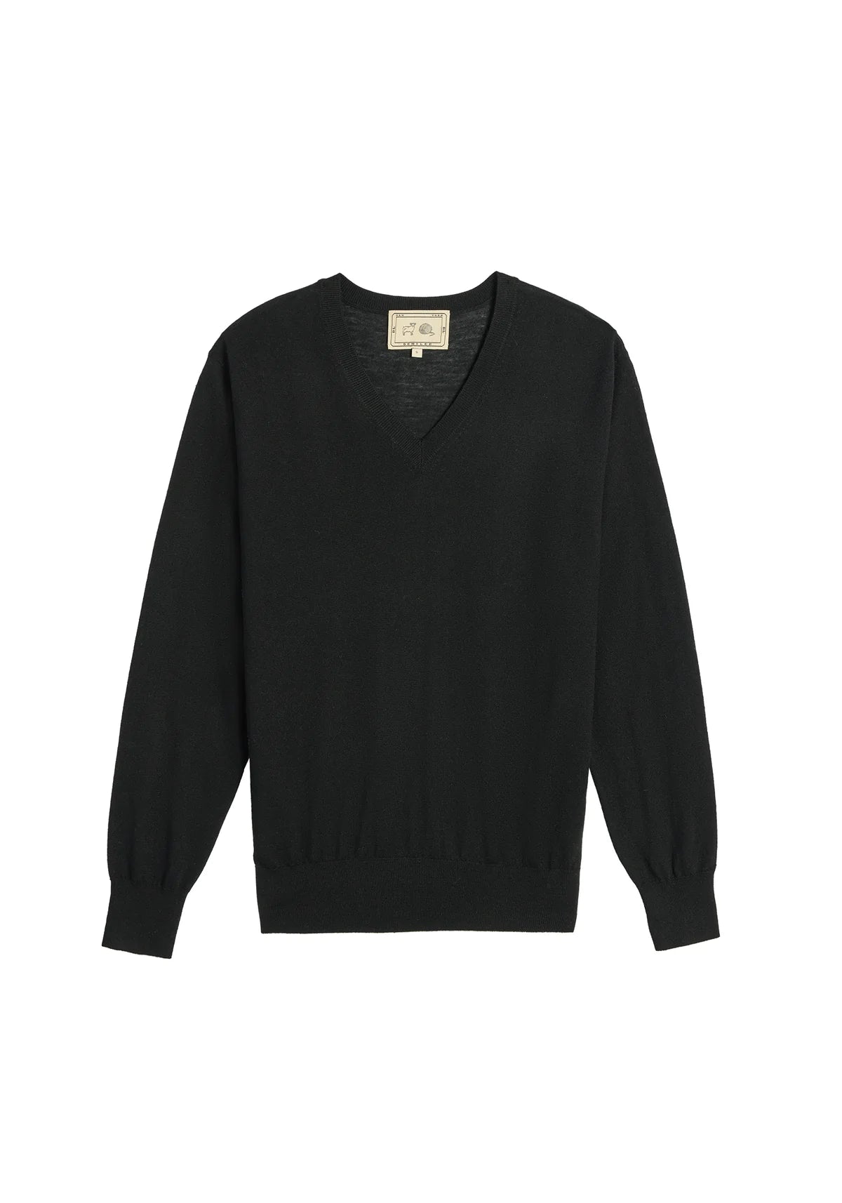 Blythe Superfine Cashmere Sweater in Black