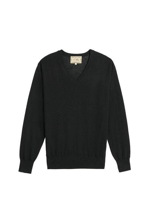 Blythe Superfine Cashmere Sweater in Black