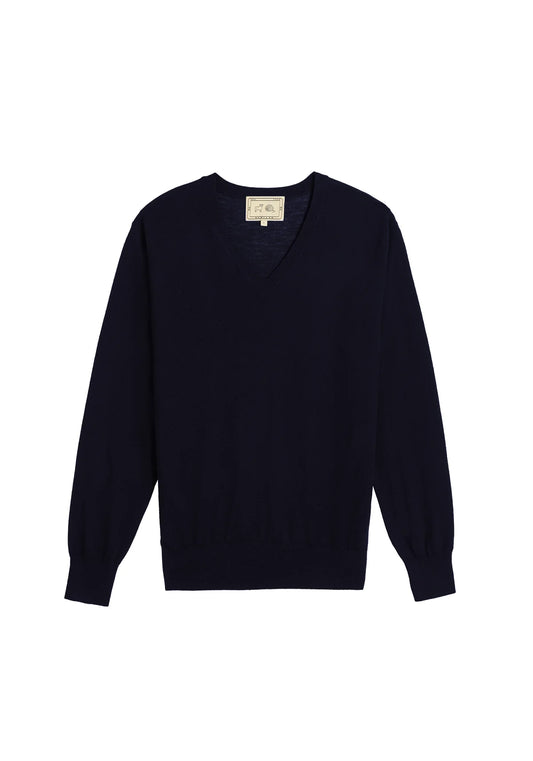 Blythe Superfine Cashmere Sweater in Navy