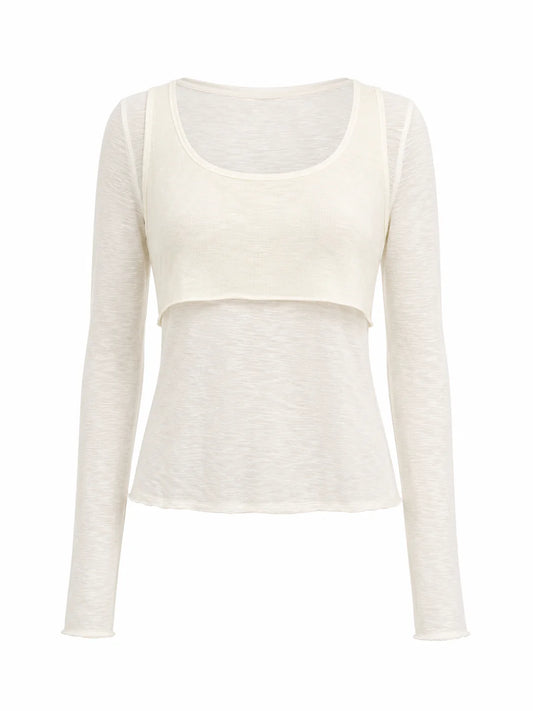 Nira Top in Off White Cream