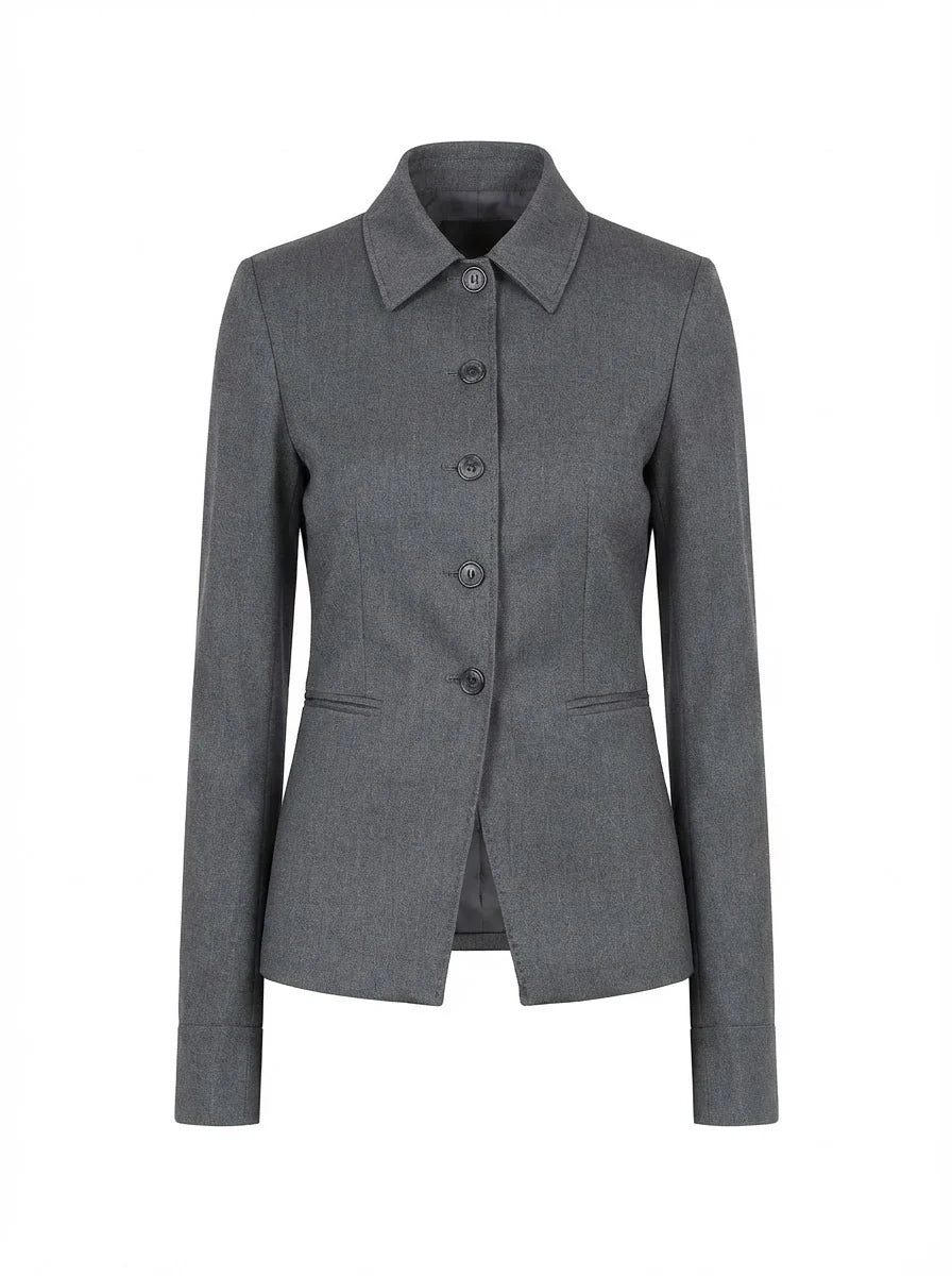 Olya Blazer in Steel Blue