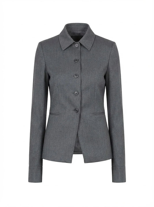 Olya Blazer in Steel Blue