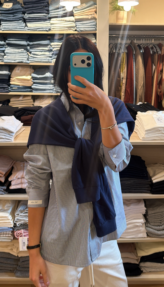 The Sloane Shirt in Navy Multi