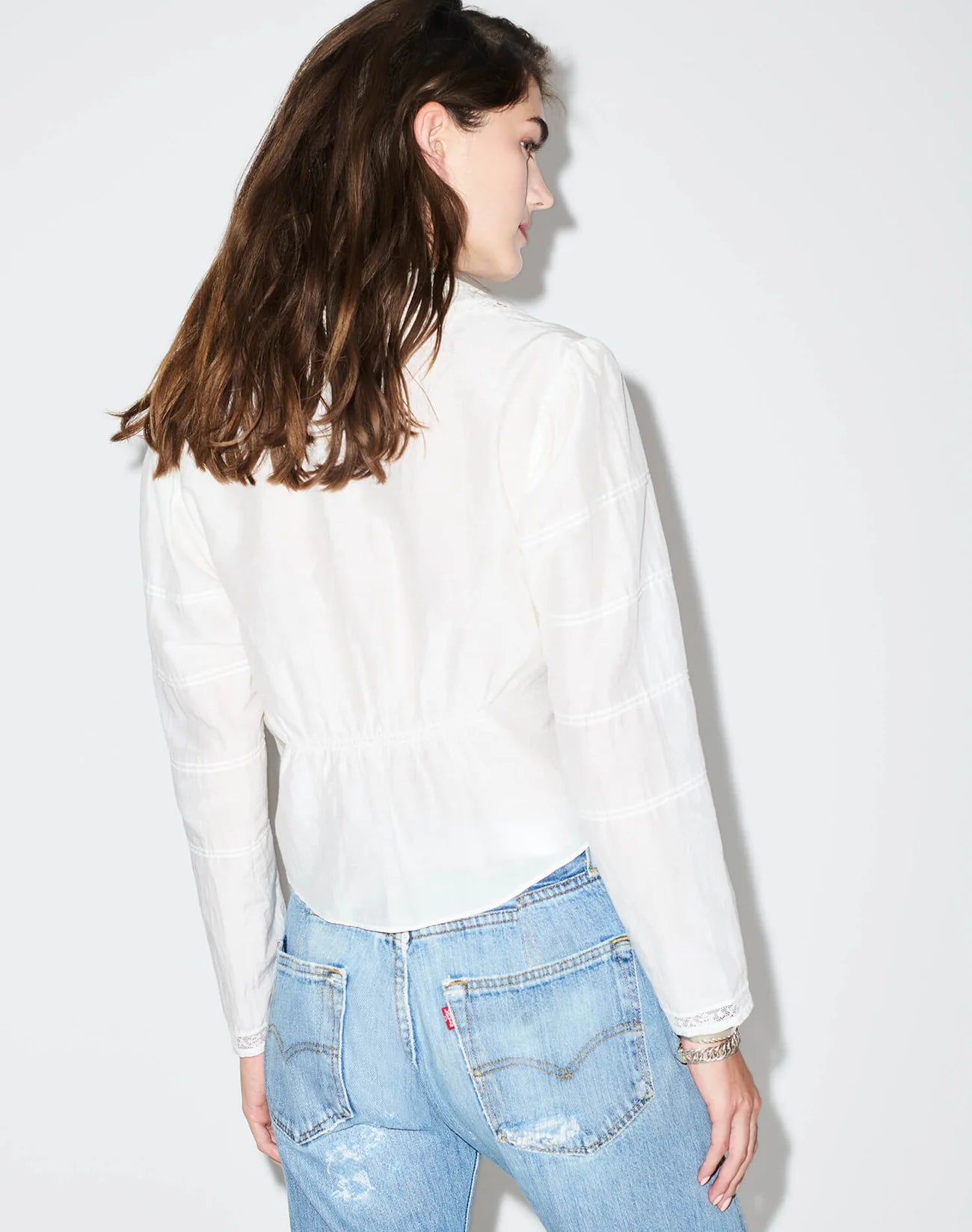Addie Blouse in Vintage White