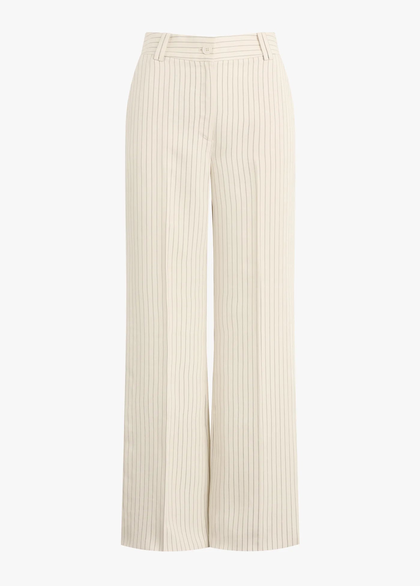 The Fine Line Pant in Cream Pinstripe