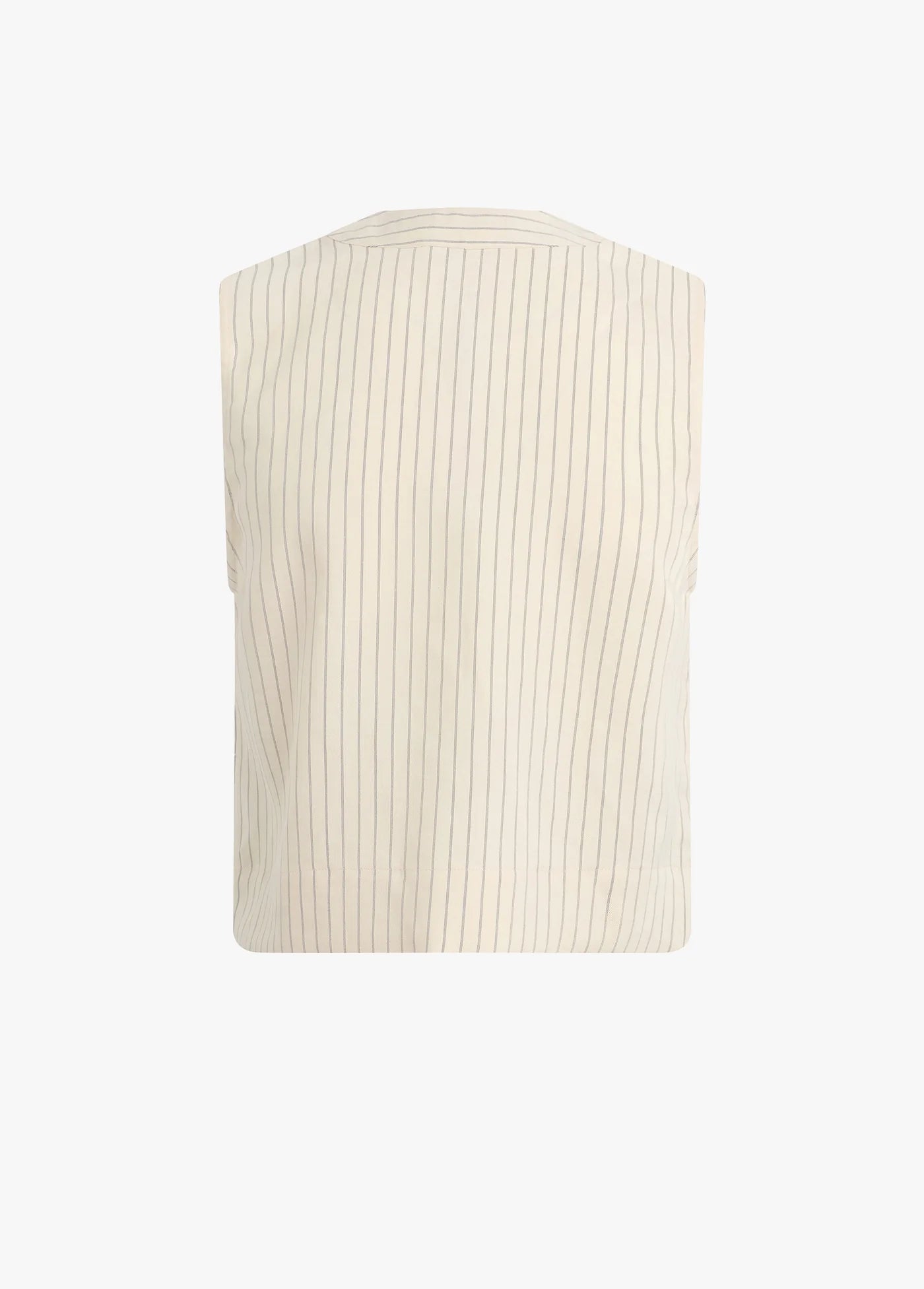 The Fine Line Top in Cream Pinstripe