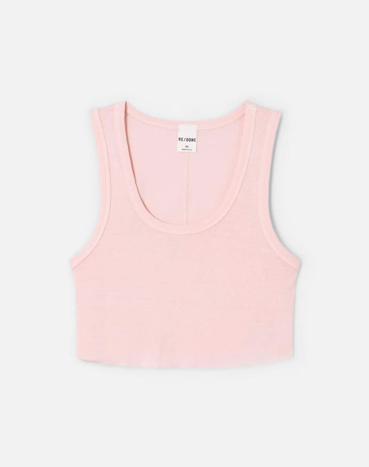 Cropped 60S Tank in Pink Salt