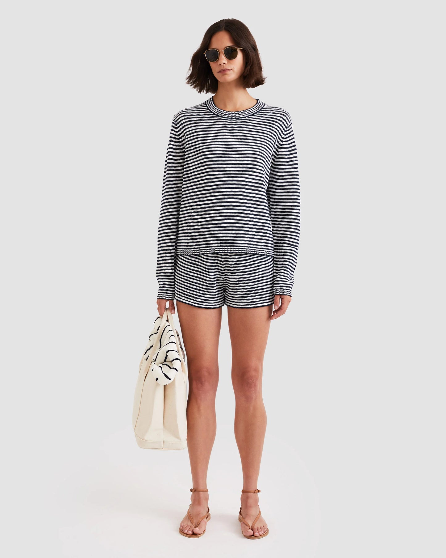 The Agnes in Navy/White