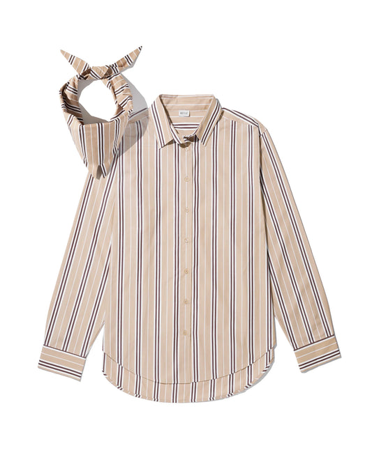 The Shellona in Khaki/Brown/White