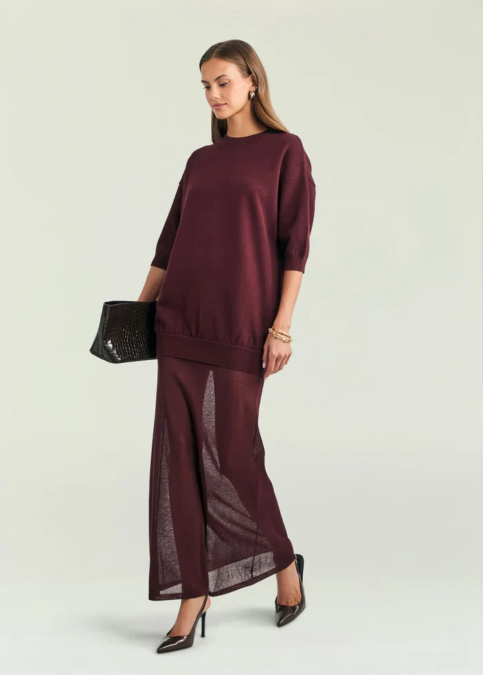 Arwen Maxi Dress in Bordeaux