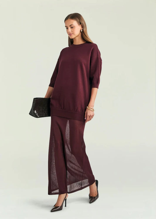 Arwen Maxi Dress in Bordeaux