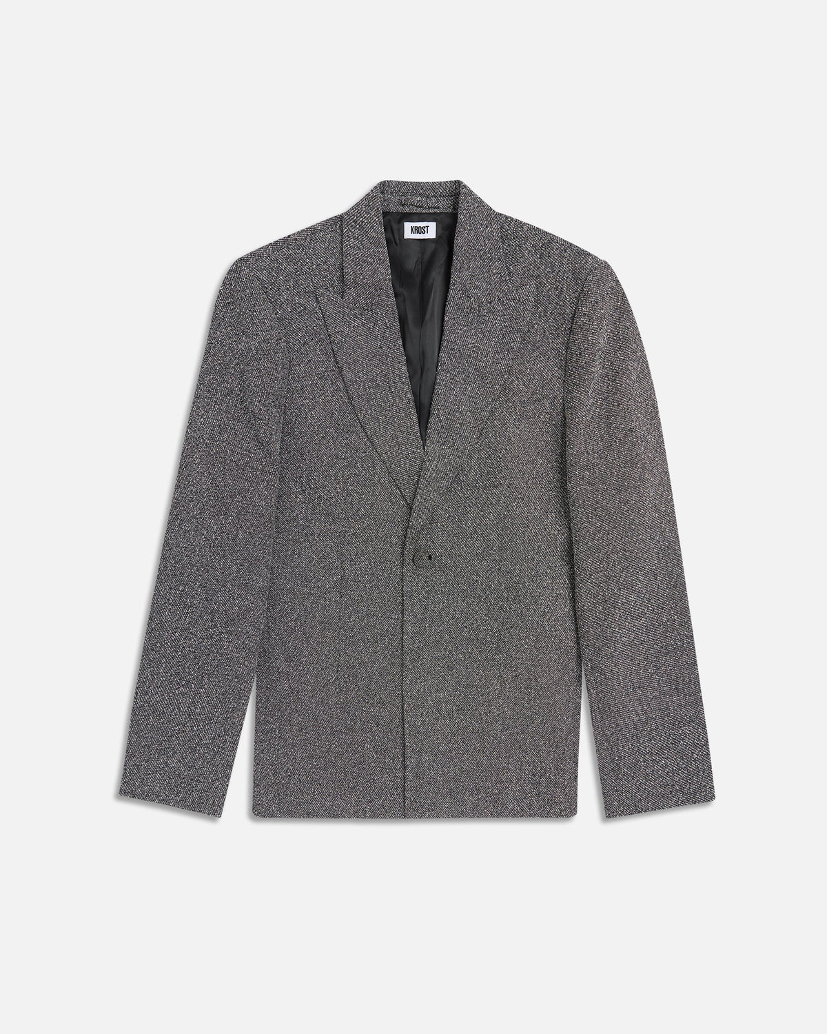 Single Button Static Blazer in Blanc