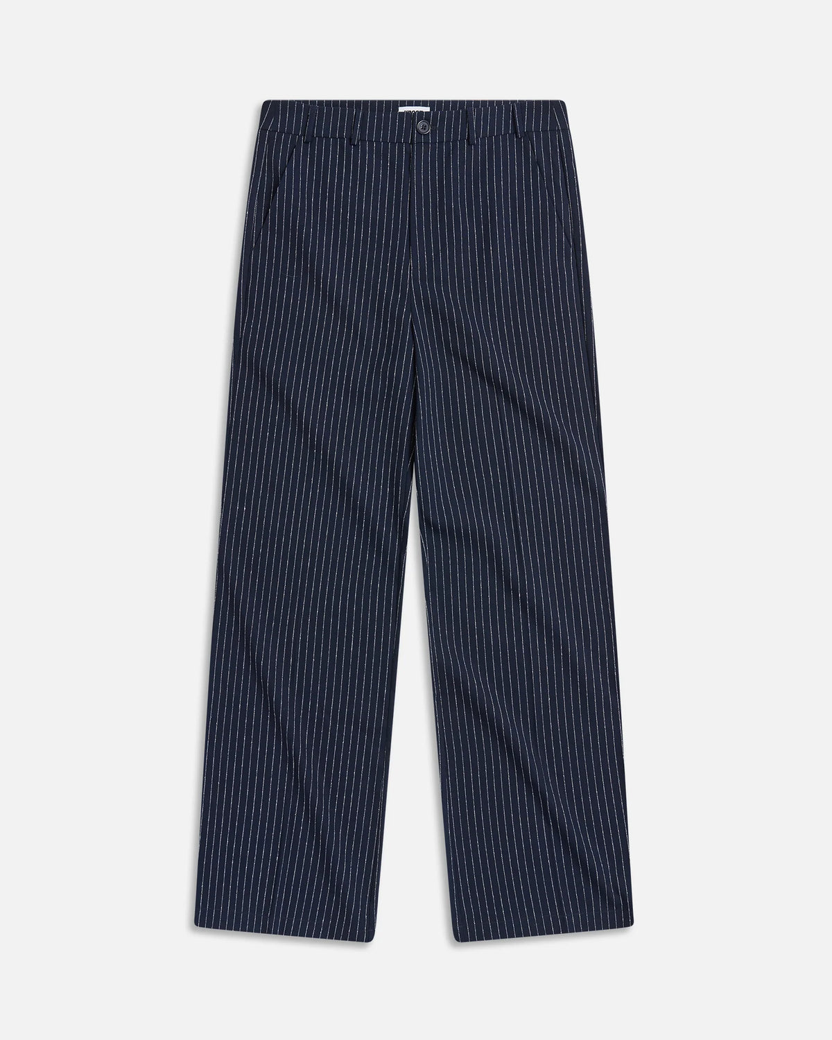 Pinstripe Trousers in Navy