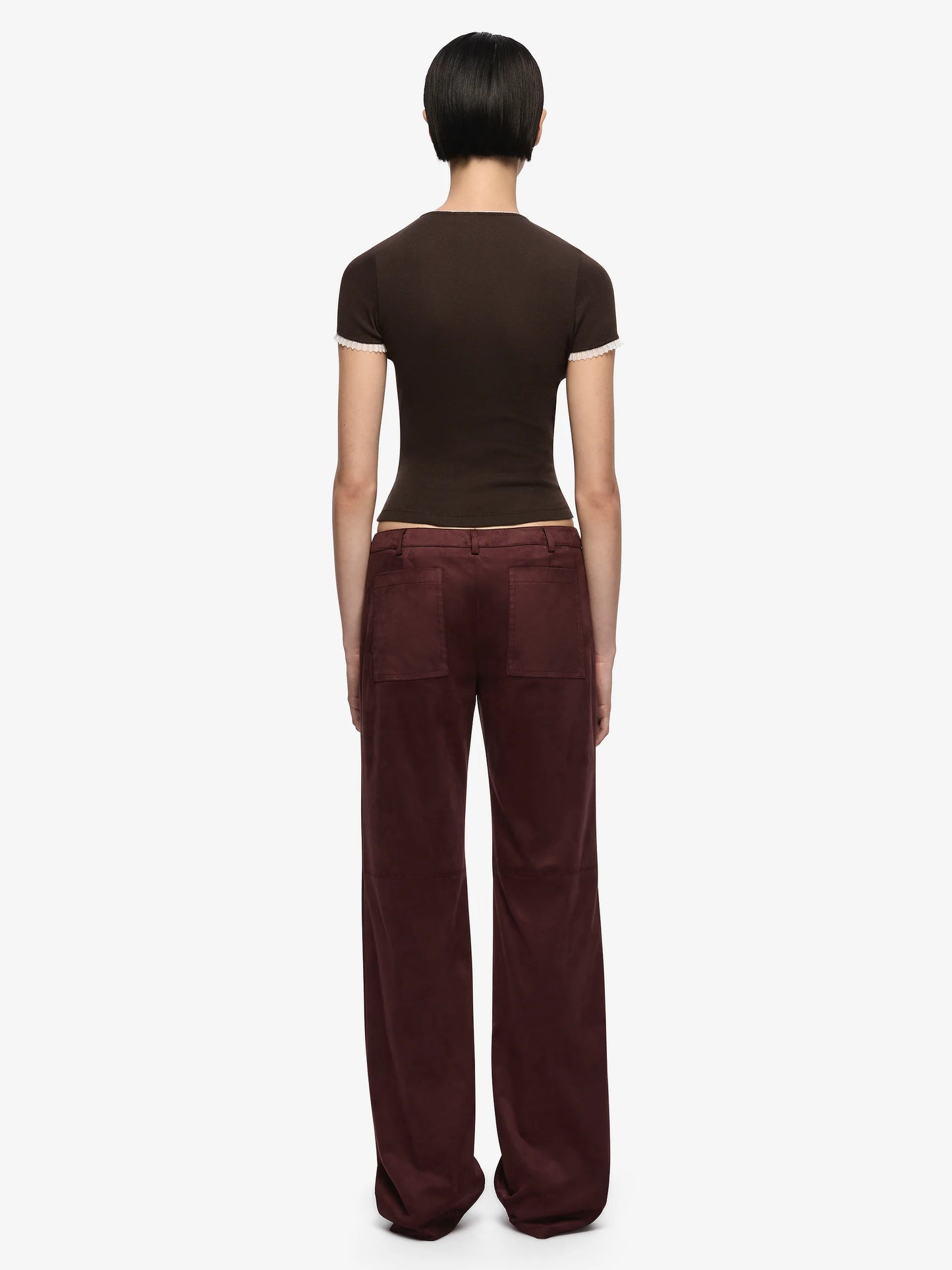 Moneta Baby tee in Dark Chocolate
