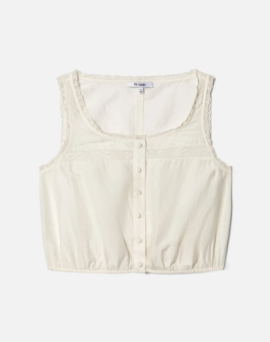 Allegra Top in Vintage White