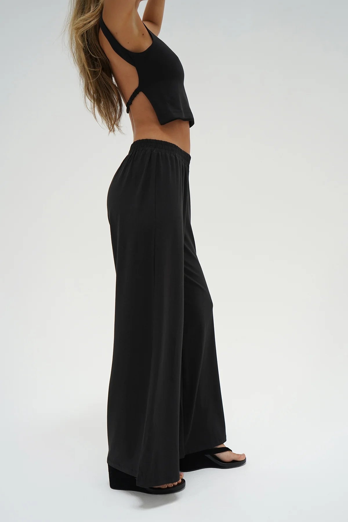 Lynne Spandex Jersey Tank in Black