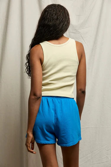 Blondie Structured Rib Bra Friendly Tank in Custard