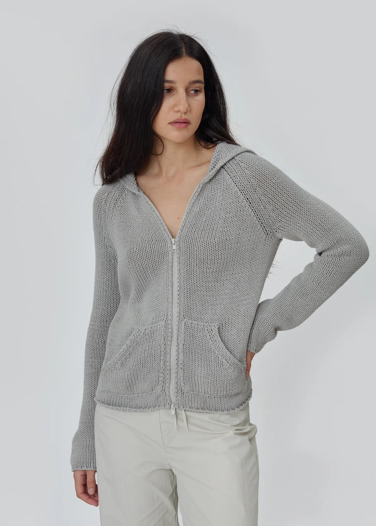 Bear Zip up in Grey