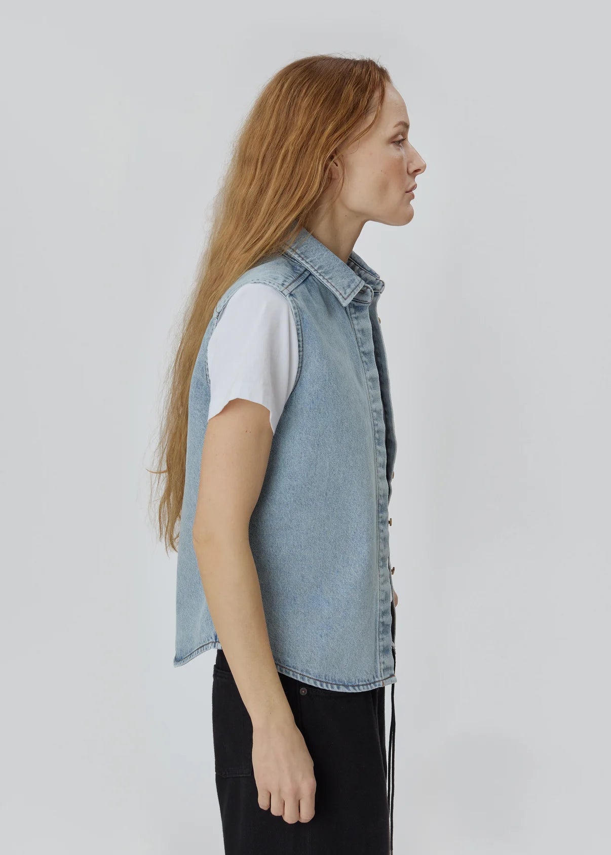 Emma Top in Vintage Blue