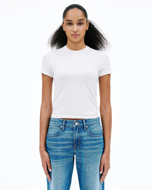 Fitted Tee in Natural White