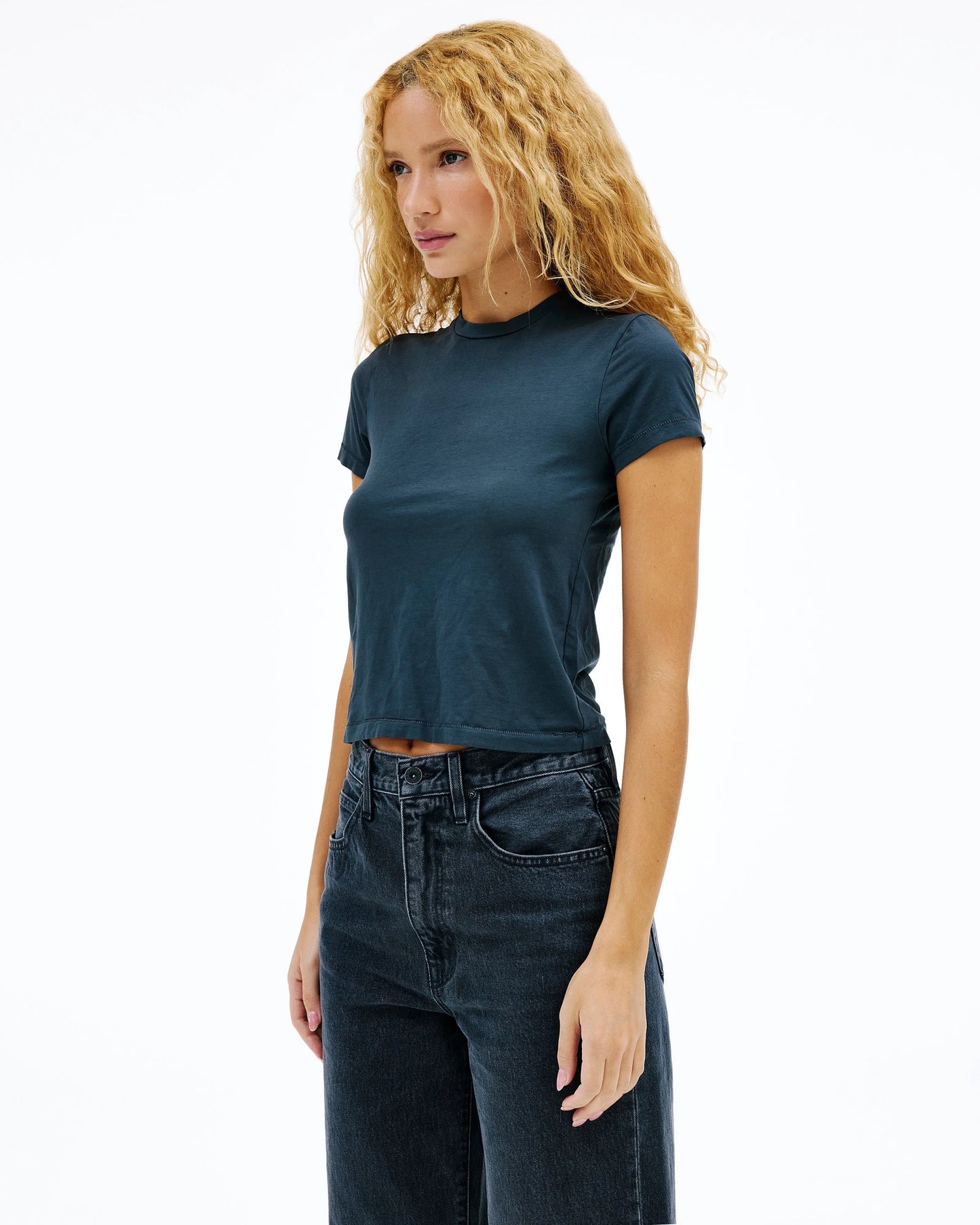 Fitted Tee in Raven