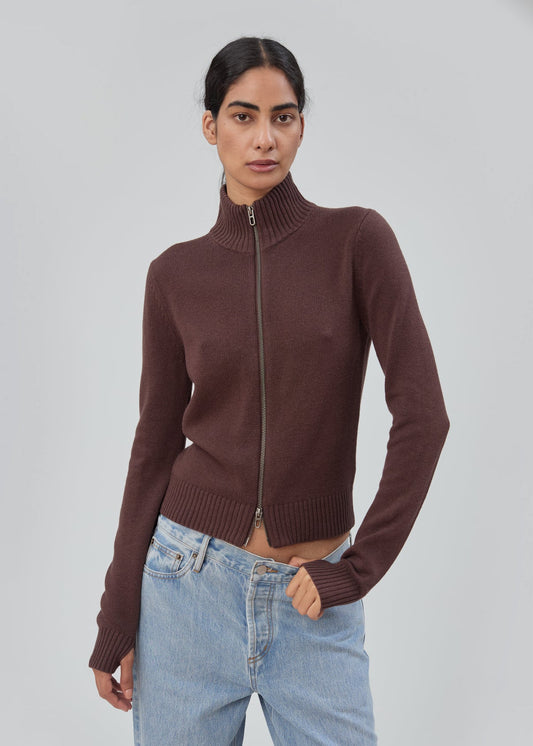 Bleecker Zip in Chocolate Brown