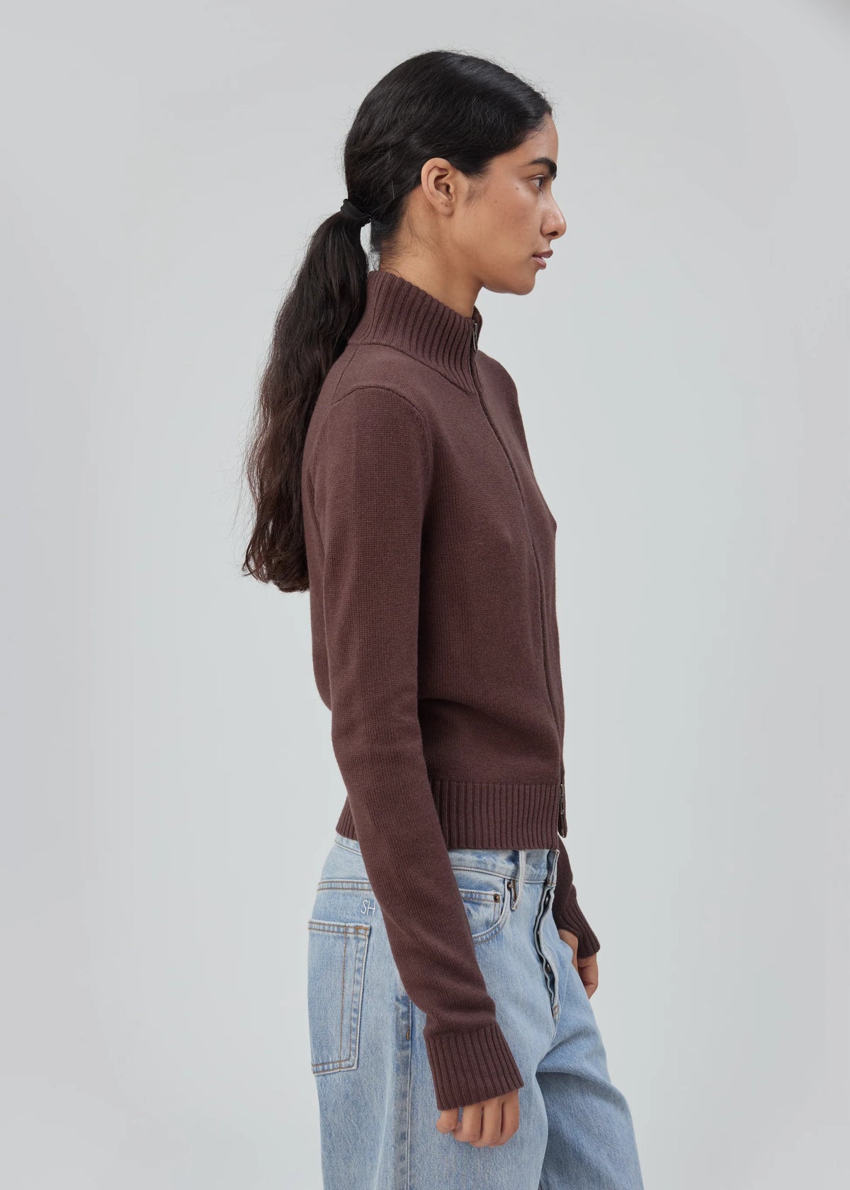 Bleecker Zip in Chocolate Brown