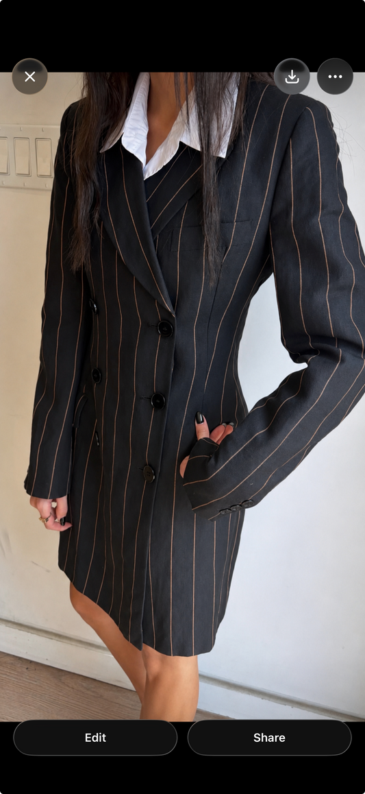 Dolce and Gabbana pinstripe blazer dress