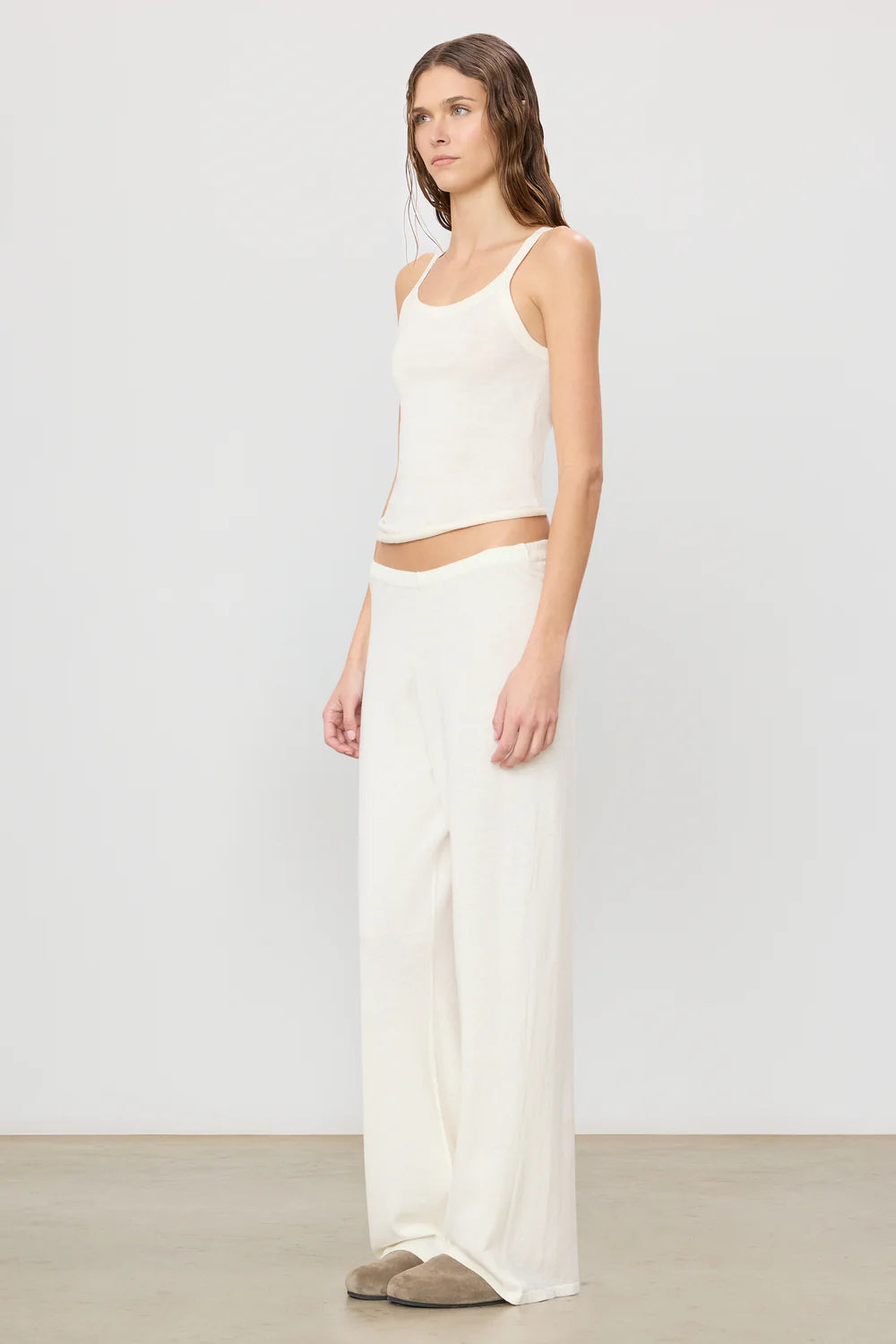 Low Waist Flare Pant in Ivory