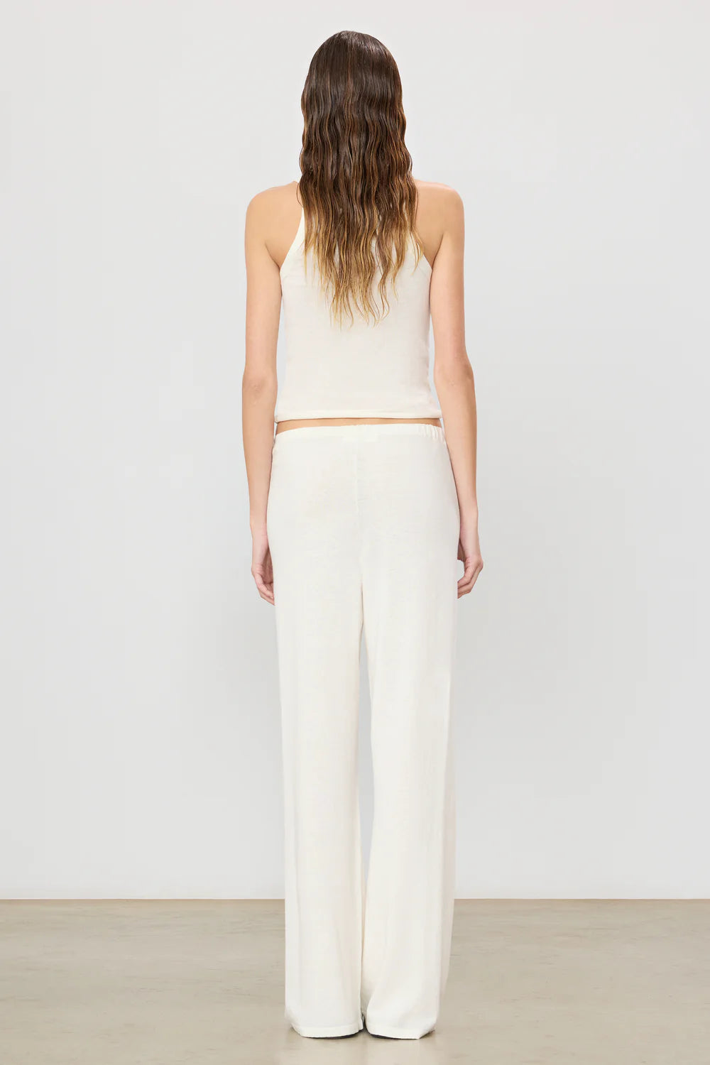 Low Waist Flare Pant in Ivory