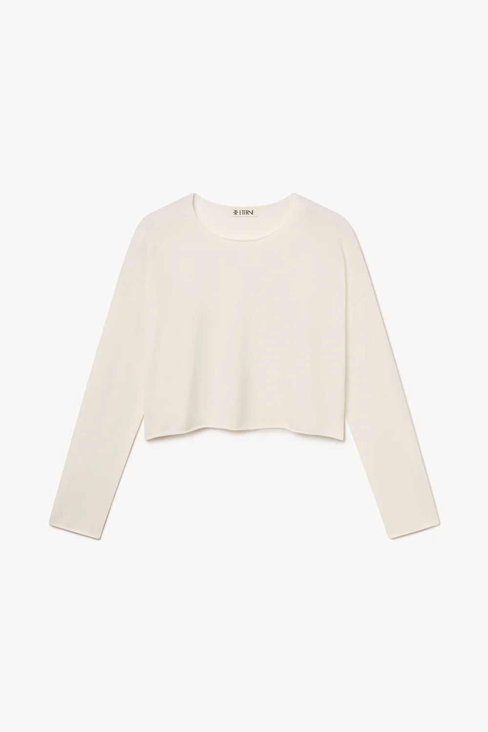 Cropped Boatneck Top in Ivory