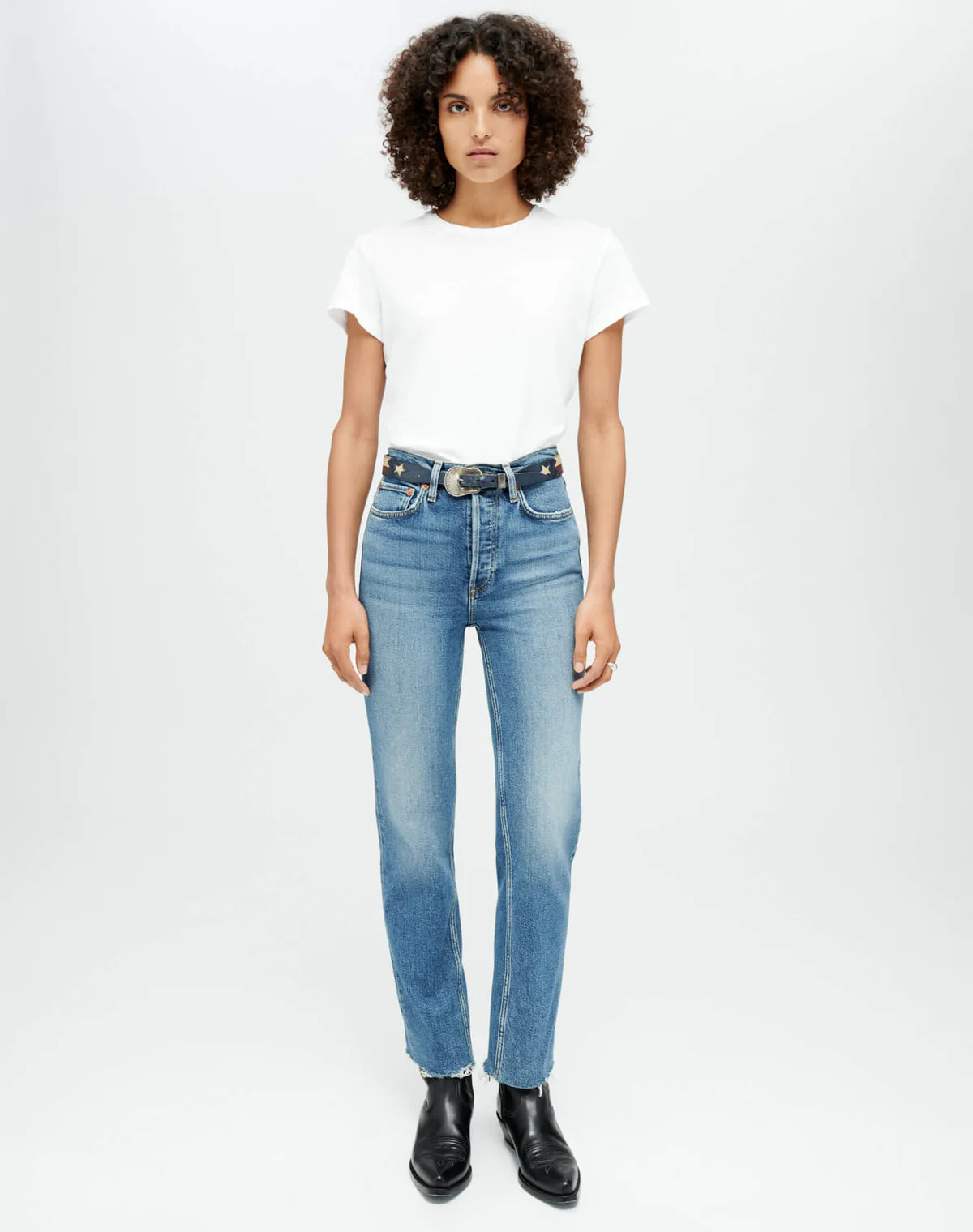 Re/Done 1950S Boxy Tee- optic white