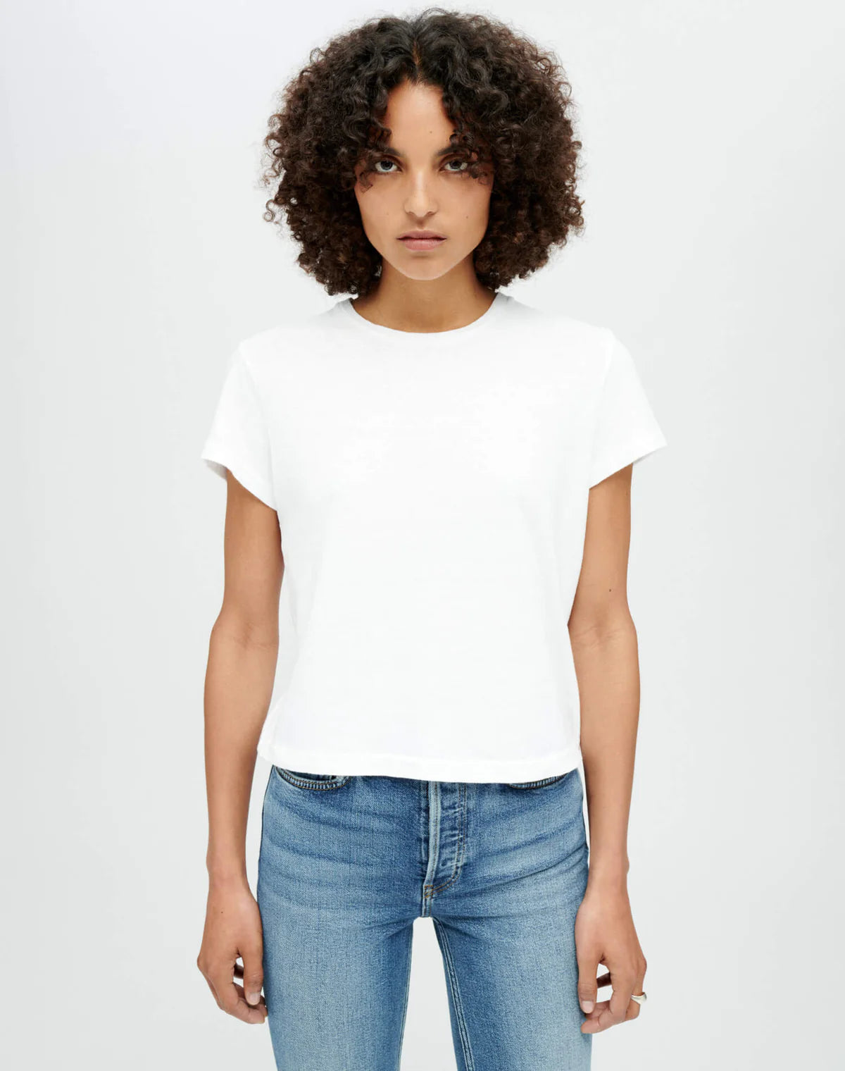 Re/Done 1950S Boxy Tee- optic white