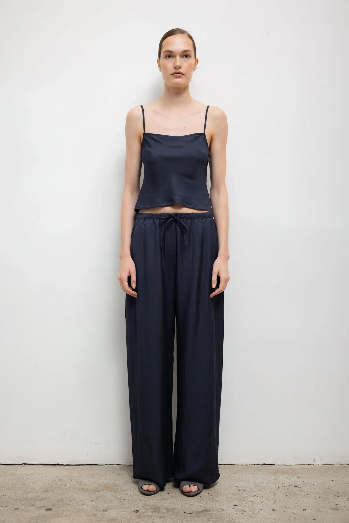 Daniel Square Neck Tank in Midnight